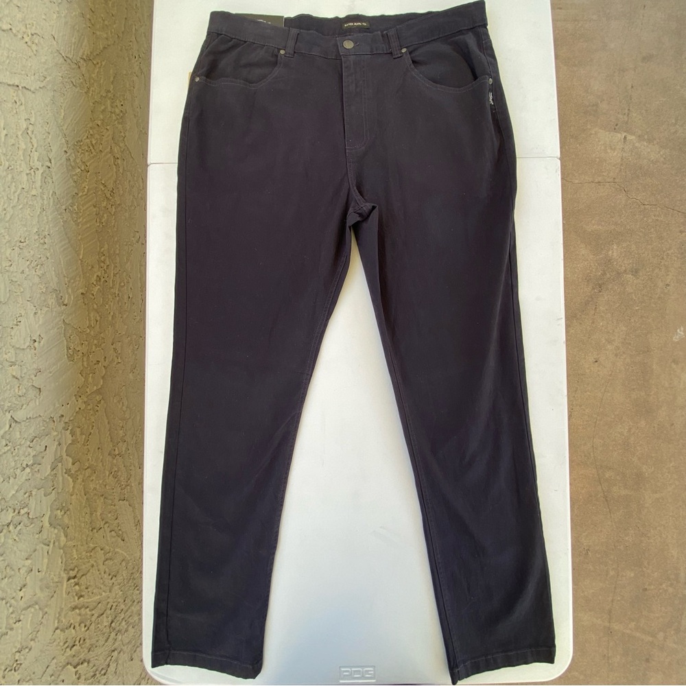 NWT Silver Jeans Ashton Slim Fit Pants size 36x32 36 Black Thin Chino